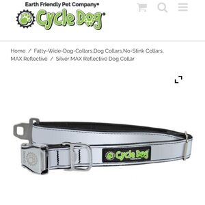 Cycle dog-Silver MAX Reflective Dog Collar